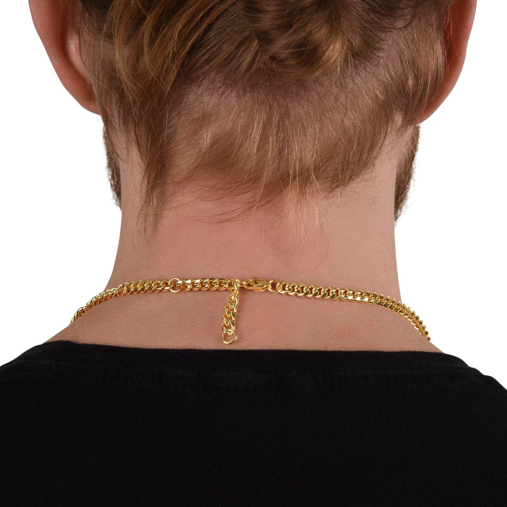 To My Hero, My Dad ~ Cuban Link Chain Necklace