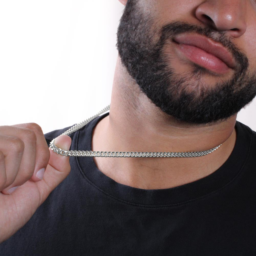 To My Hero, My Dad ~ Cuban Link Chain Necklace
