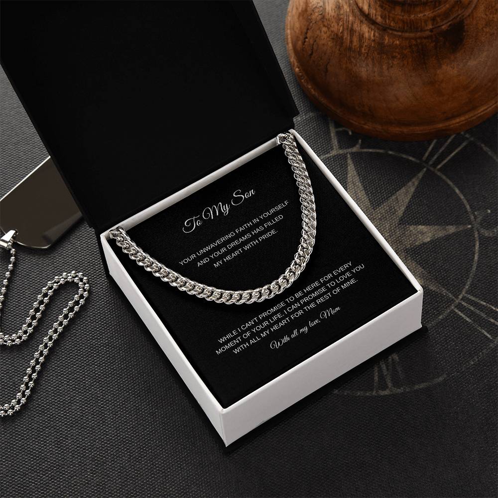 To My Son ~ Cuban Link Chain Necklace