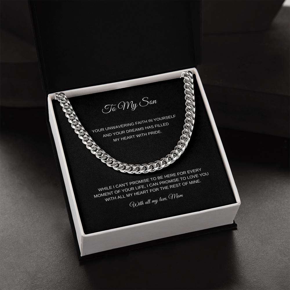 To My Son ~ Cuban Link Chain Necklace