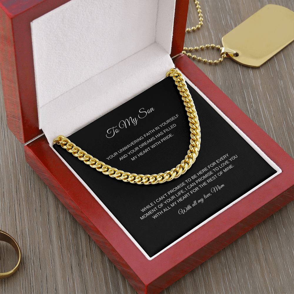 To My Son ~ Cuban Link Chain Necklace