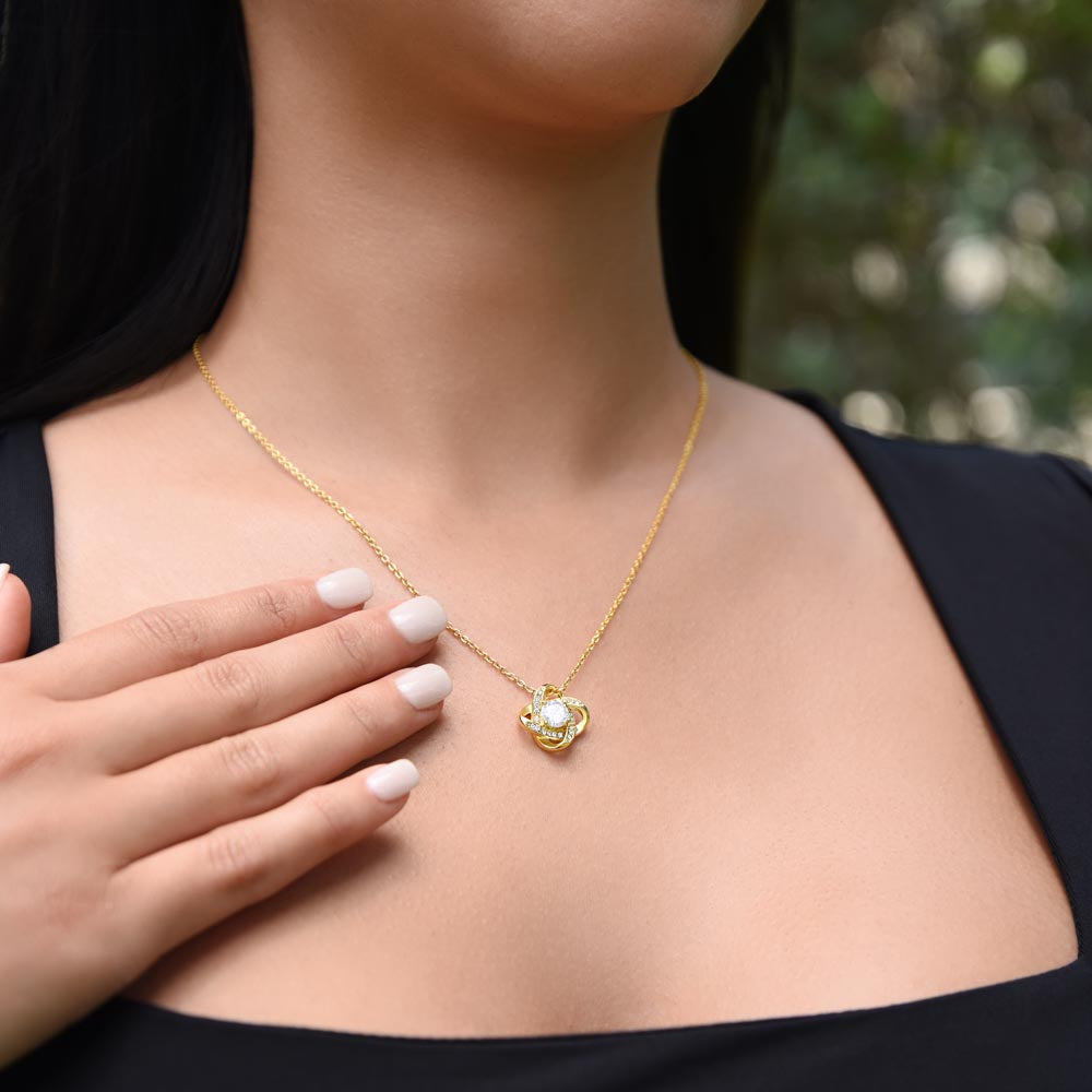 To My Precious Daughter ~ Love Knot Necklace