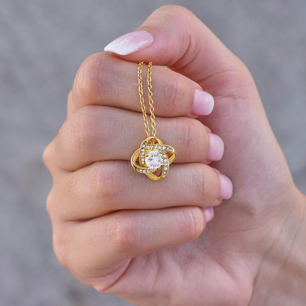 To My Beloved Daughter ~ Love Knot Necklace