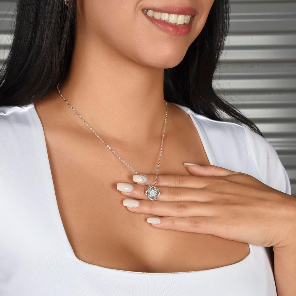 To My Beloved Daughter ~ Love Knot Necklace