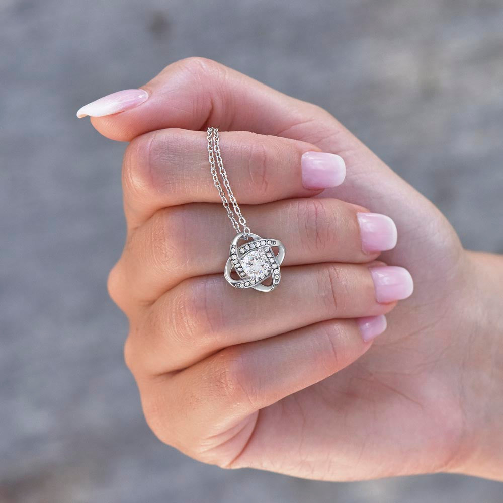 To My Beloved Daughter ~ Love Knot Necklace