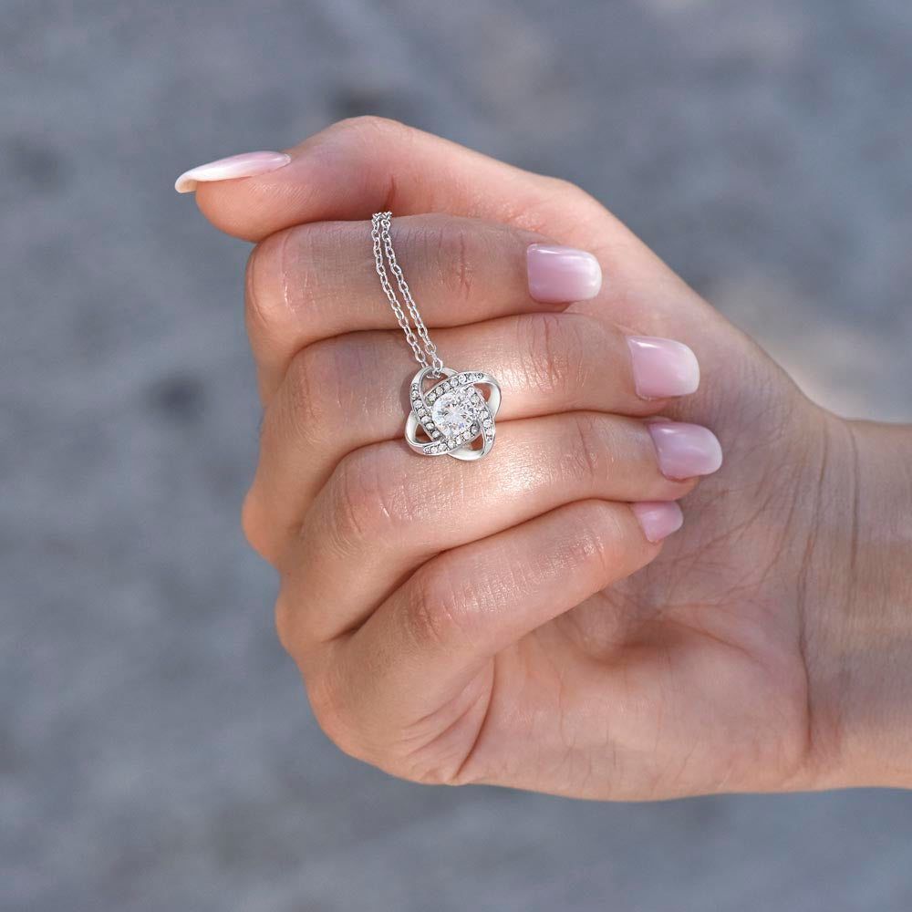 To My Precious Daughter ~ Love Knot Necklace