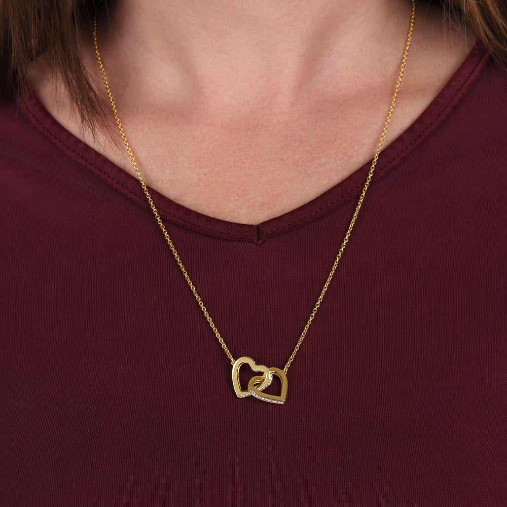 To My Amazing Daughter ~ Interlocking Hearts Necklace