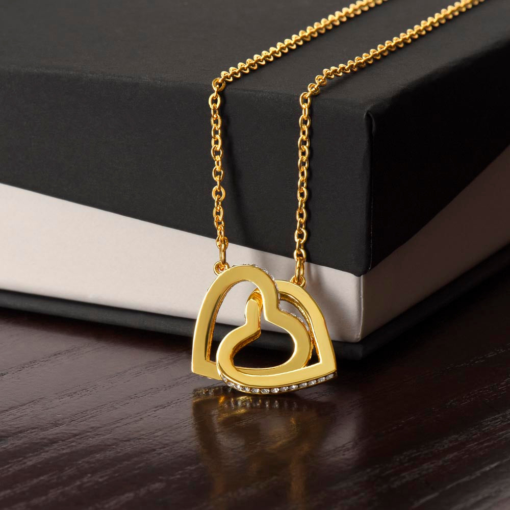 To My Amazing Daughter ~ Interlocking Hearts Necklace