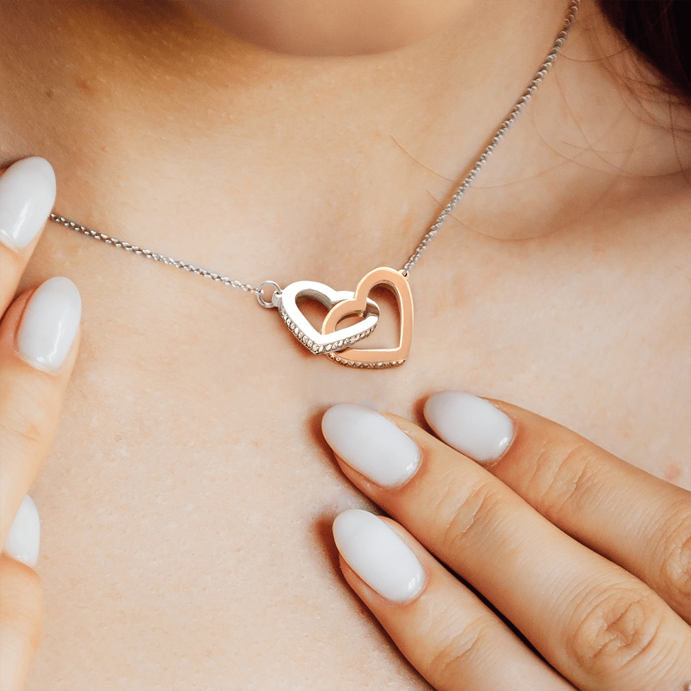 To My Amazing Daughter ~ Interlocking Hearts Necklace