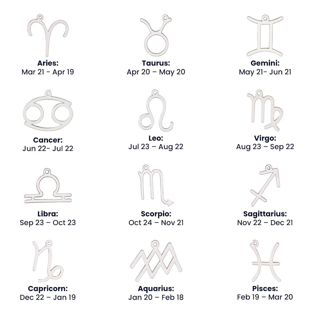 Written In The Stars ~ Zodiac Sign necklace