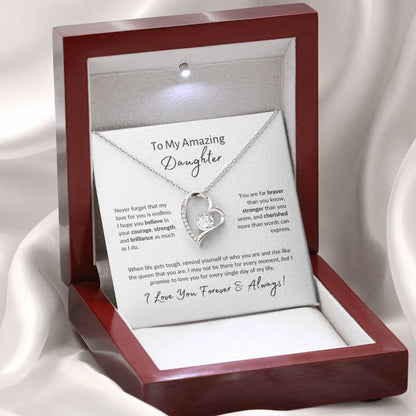 To My Amazing Daughter ~ Forever Love Necklace