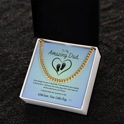From Baby Boy - To My Amazing Dad ~ Cuban Link Necklace