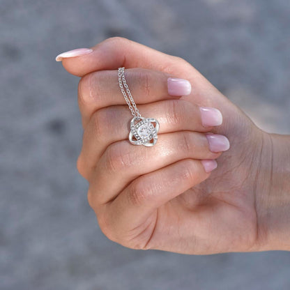 To My Precious Daughter ~ Love Knot Necklace