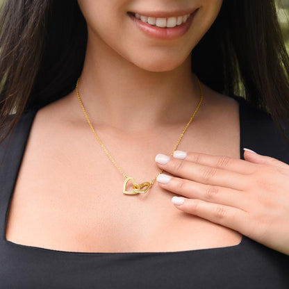 To My Best Friend ~ Interlocking Hearts Necklace