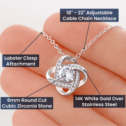 All Females ~ Love Knot Necklace  [NO MESSAGE CARD]