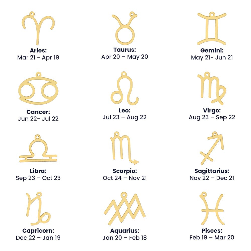 Written In The Stars ~ Zodiac Sign necklace