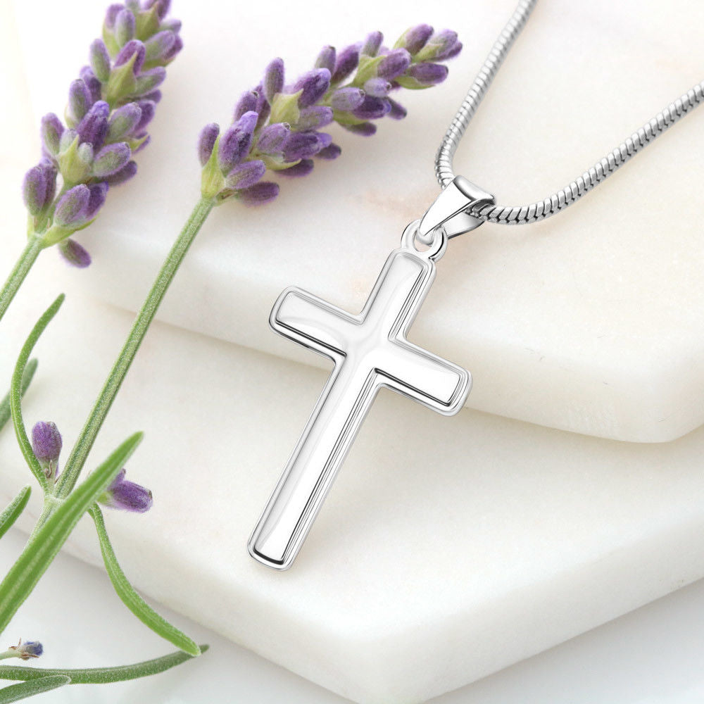 To My Precious Daughter ~ Stainless Steel Cross Necklace
